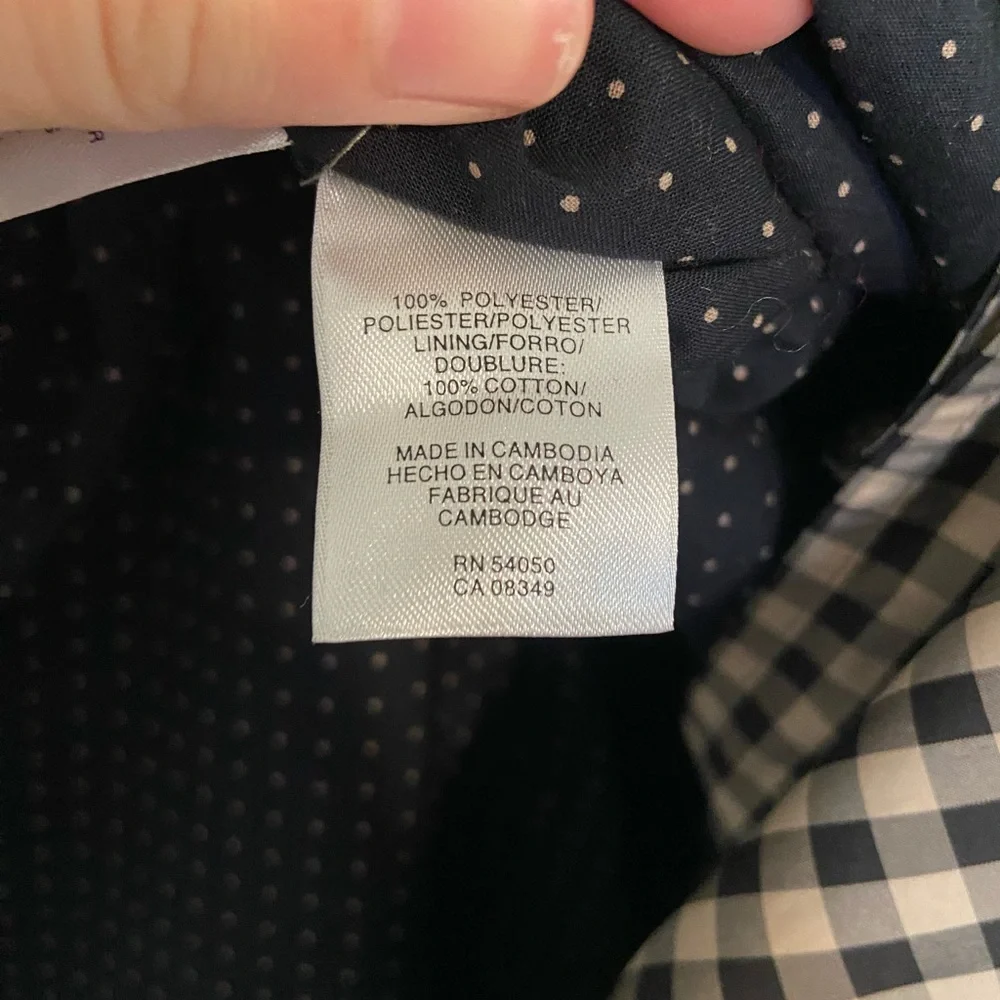 NWOT Jones New York Signature women’s gingham plaid button windbreaker jacket - Picture 5 of 8